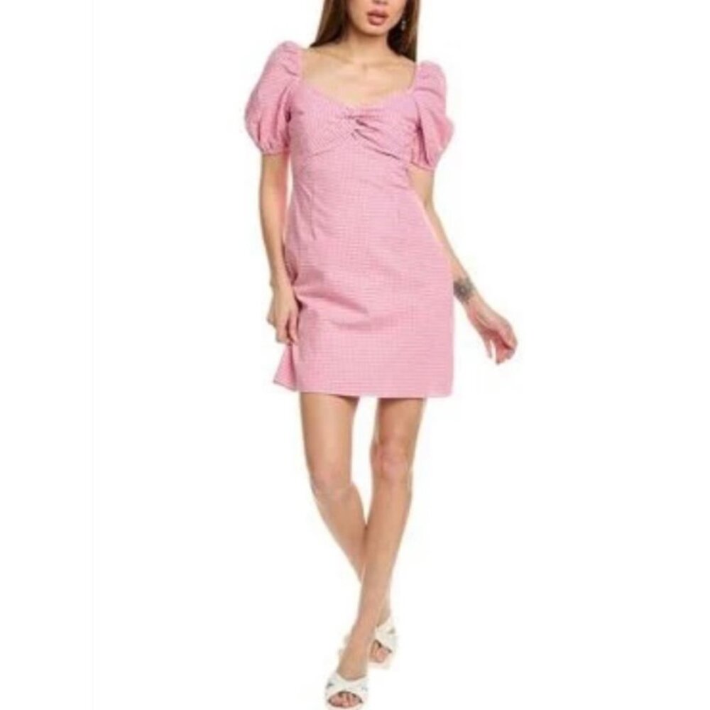 Flora Bea NYC Gionna Pink Gingham Dress nwt small
